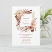 Mooie Floral Wedding Kaart (Staand voorkant)