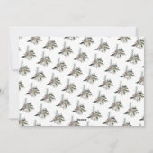 Mooie Floral White, prettige kerstfoto Feestdagenkaart (Achterkant)