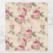 Mooie Floral Wijn Etiket (Enkel label)