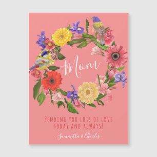 Mooie Floral Wreath Happy Moederdag Kaart