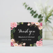 Mooie Floral Wreath Wrap - Dank u Briefkaart (Staand voorkant)