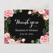 Mooie Floral Wreath Wrap - Dank u Briefkaart (Voorkant)