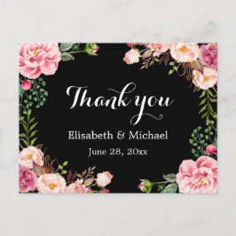 Mooie Floral Wreath Wrap - Dank u Briefkaart