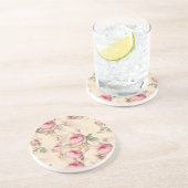 Mooie  Floral Zandsteen Onderzetter (Zijkant)