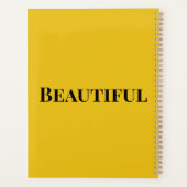 Mooie Floral-zonnebloempalender Planner (Achterkant)