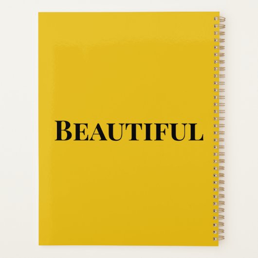 Mooie Floral-zonnebloempalender Planner (Achterkant)