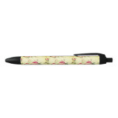 Mooie Floral Zwarte Inkt Pen (Bovenkant)