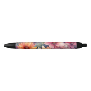 Mooie Floral Zwarte Inkt Pen