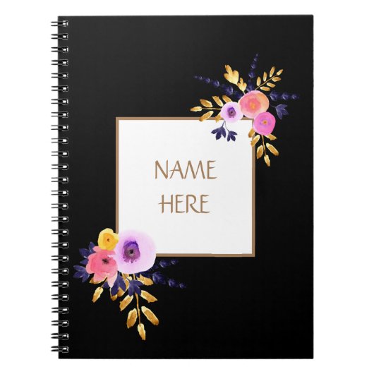 Mooie florale bouquet notitieboek (Voorkant)