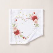 mooie florale kreet met waterverf roze bad handdoek (Wasdoekje)