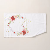 mooie florale kreet met waterverf roze bad handdoek (Handdoek)