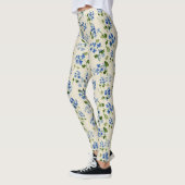 Mooie florale naadloos patroon vergeet-me-niet bl leggings (Links)