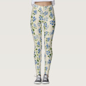 Mooie florale naadloos patroon vergeet-me-niet bl leggings (Voorkant)