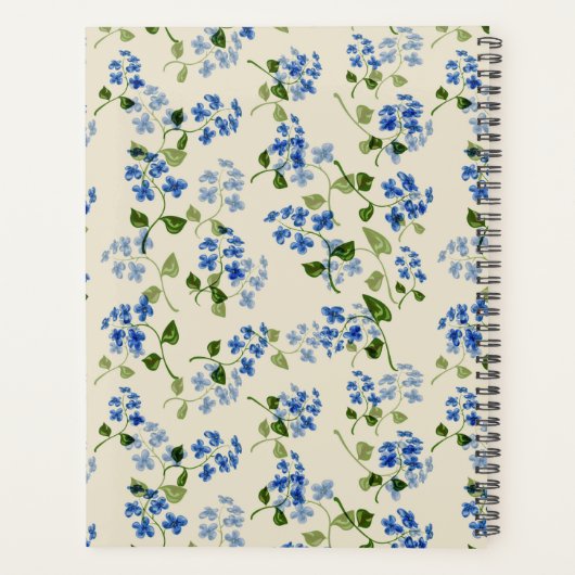 Mooie florale naadloos patroon vergeet-me-niet bl planner (Achterkant)