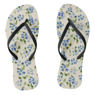 Mooie florale naadloos patroon vergeet-me-niet bl teenslippers