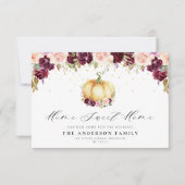 mooie florale Thanksgiving bewegende aankondiging (Voorkant)