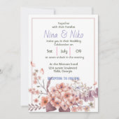 mooie florale uitnodiging (Voorkant)