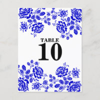 Mooie Florals Royal Blue Table Seating