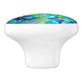 Mooie Florence Waterverf keramische deurknop Keramische Knop (Zijkant)