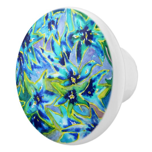 Mooie Florence Waterverf keramische deurknop Keramische Knop (Rechts)