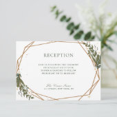 mooie florgeometrische RSVP-kaart RSVP Kaartje (Staand voorkant)