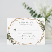 mooie florgeometrische RSVP-kaart RSVP Kaartje (Staand voorkant)