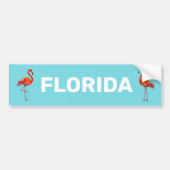 Mooie Florida Flamingos op Light Blue Bumpersticker (Voorkant)