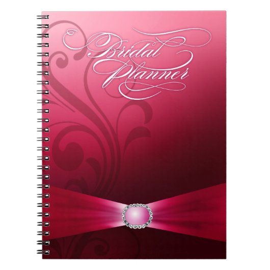 Mooie Flourish Wedding Planner | roze Notitieboek (Voorkant)