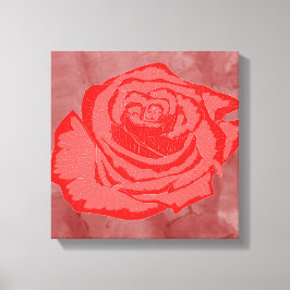 Mooie Flower Design Roos nr. 2 Canvas Afdruk