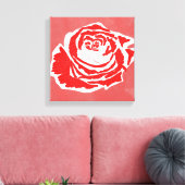 Mooie Flower Design Roos nr. 3 Canvas Afdruk (Insitu (Woonkamer))