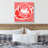 Mooie Flower Design Roos nr. 3 Canvas Afdruk (Insitu (Slaapkamer))