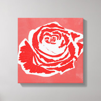 Mooie Flower Design Roos nr. 3 Canvas Afdruk