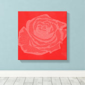 Mooie Flower Design Roos nr. 4 Canvas Afdruk (Insitu (Houten vloer))