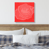 Mooie Flower Design Roos nr. 4 Canvas Afdruk (Insitu (Slaapkamer))