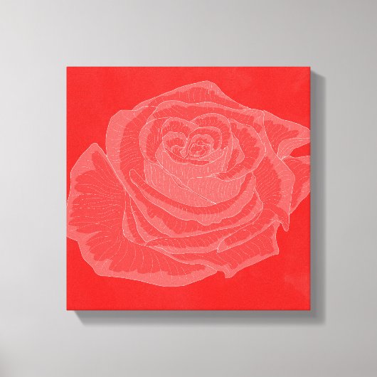 Mooie Flower Design Roos nr. 4 Canvas Afdruk (Voorkant)