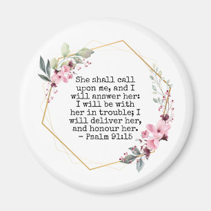 Mooie Flowers Psalm 91 magnet