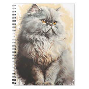 MOOIE FLUFFIGE GRIJZE PERZISCHE KAT NOTITIEBOEK