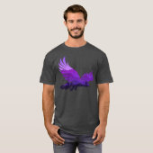 Mooie Flying Eagle Forest Bird Silhouette Funn T-shirt (Voorkant volledig)