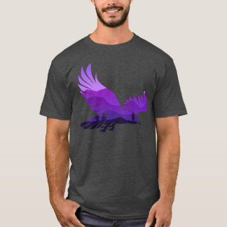 Mooie Flying Eagle Forest Bird Silhouette Funn T-shirt
