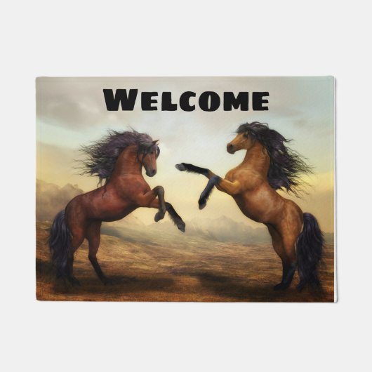 Mooie fokBuckskin en buikpaarden Deurmat (Voorkant)