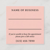 Mooie Folksky Geel Blauw Koraal Bloemen Afsprakenkaartje (Achterkant)