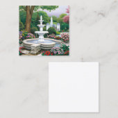 Mooie fontein grafisch vierkante visitekaartje (Voorkant / Achterkant)