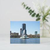 Mooie fontein in het meer van Orlando Florida Briefkaart (Staand voorkant)