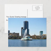 Mooie fontein in het meer van Orlando Florida Briefkaart (Voorkant / Achterkant)