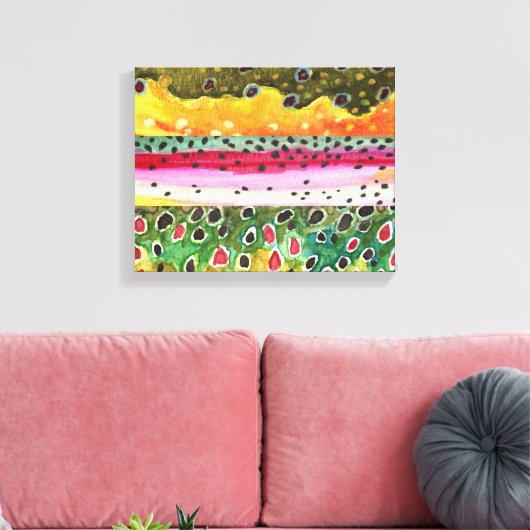 Mooie forel kunst canvas afdruk (Insitu (Woonkamer))
