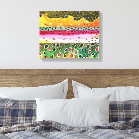 Mooie forel kunst canvas afdruk (Insitu (Slaapkamer))