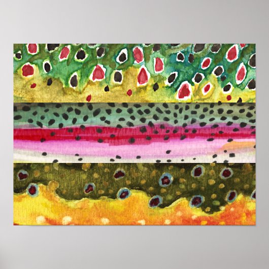 Mooie forel kunst poster (Voorkant)