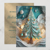 Mooie Forest Holiday Party uitnodiging (Voorkant / Achterkant)