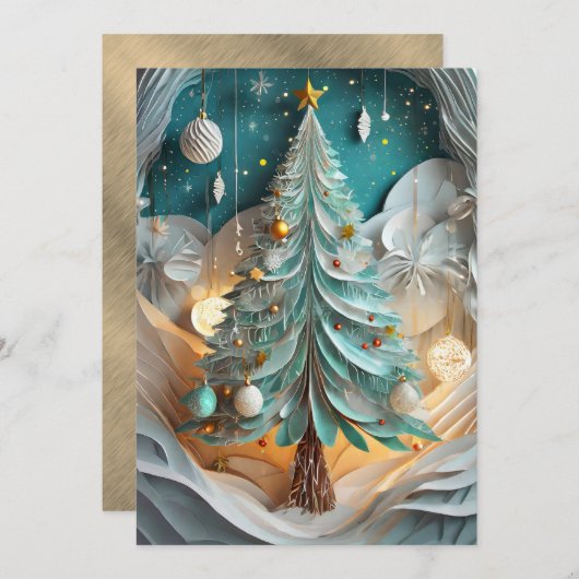 Mooie Forest Holiday Party uitnodiging (Voorkant / Achterkant)