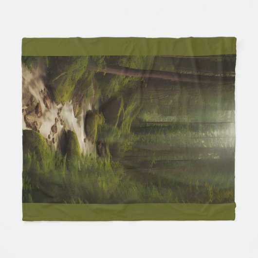 Mooie Forest Scene Fleece Deken (Voorkant (Horizontaal))
